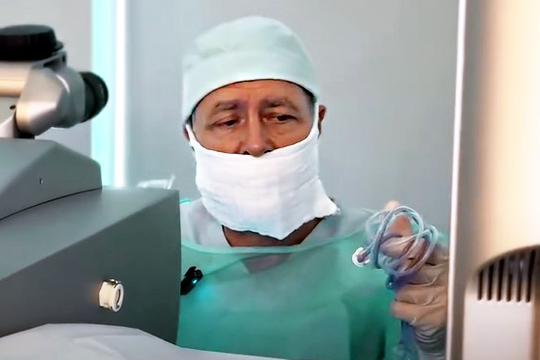 Интерфейс при лазерной коррекции зрения Фемто Ласик