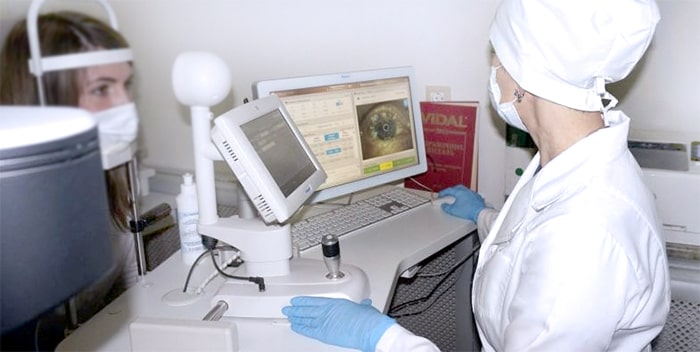 Диагностический модуль позволяет получить изображение глаза пациента в высоком качестве