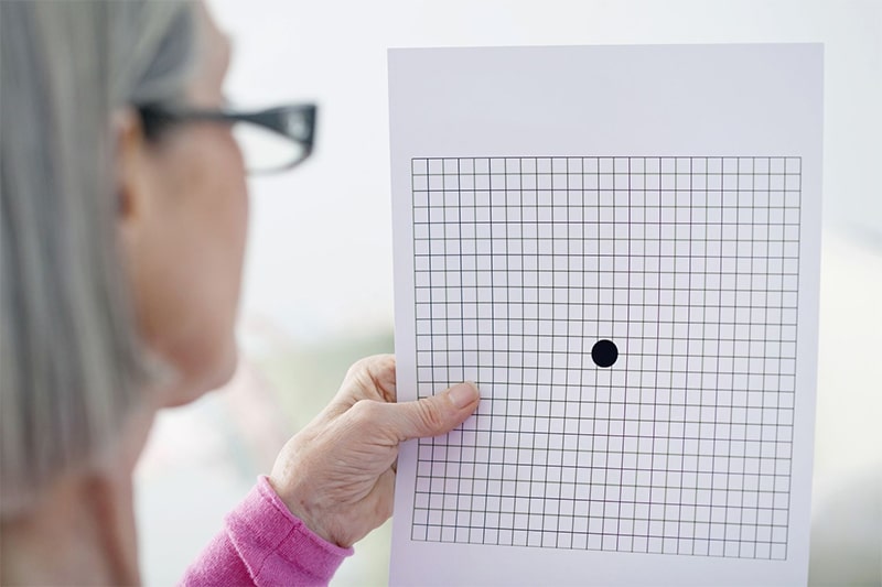 Базовый тест Амслера может быть первым шагом к выявлению возможных проблем в области макулы глаза Тест Амслера
